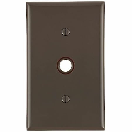 Leviton Telephone/Cable Wallplate, Standard Size, Gang 1, Brown 80718