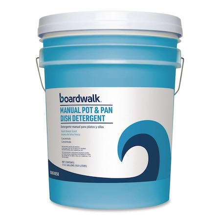 Boardwalk Manual Pot and Pan Dish Detergent, Fresh Breeze Scent, 5 gal Pail BWK4858