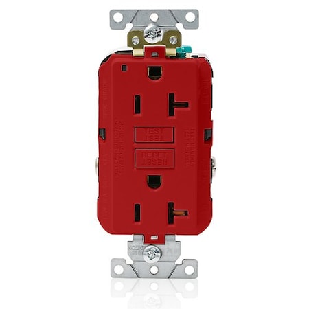 Leviton Plugs&Rcptcls, 20A, 125VAC, Rd, Polycarb G5362-R