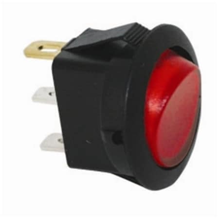 The Best Connection Red Illum Round Rocker - 16A 12V SPST JTT2700-2J