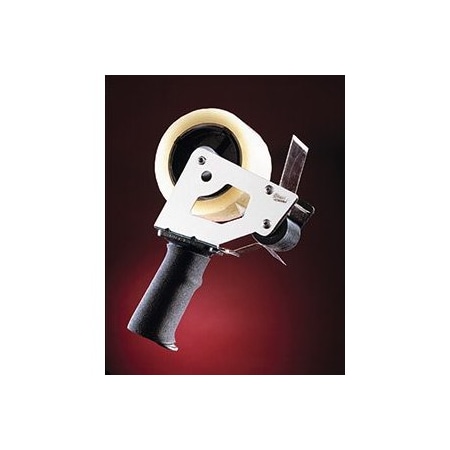 Safety Soft Touch Handheld Tape Dispenser, 2 in Max. Tape Width, 3 in Tape Core Dia., Pistol, Foam, Plastic, Rubber, Steel, Black, Silver D4140ABF