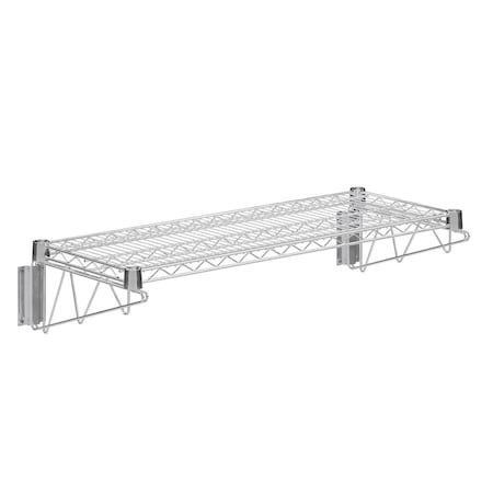 Amgood 14 in. x 36 in. Chrome Wire Wall Mount Shelf AMG WRS-WALL CH-1436-Z