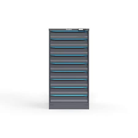 Strong Hold 9 drawer cabinet - (9x 5ft) - Blue accents - Electronic Lock S3060-PPRAS-0905FS