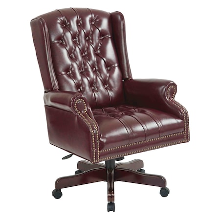 Office Star Products TEX Collection High Back Traditional Ex Chair, Royal Cherry TEX220-JT4