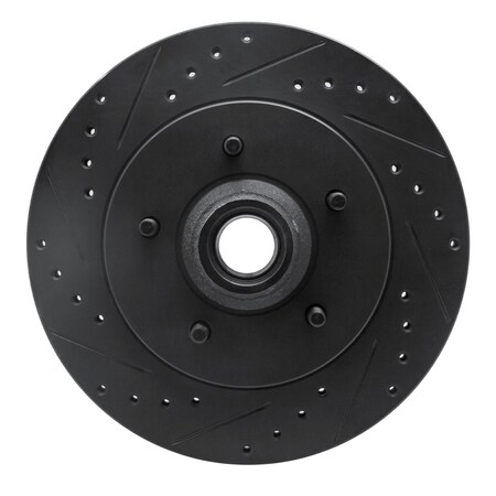 Dynamic Friction Co DFC Brake Rotor - Drilled and Slotted - Black 633-54153L