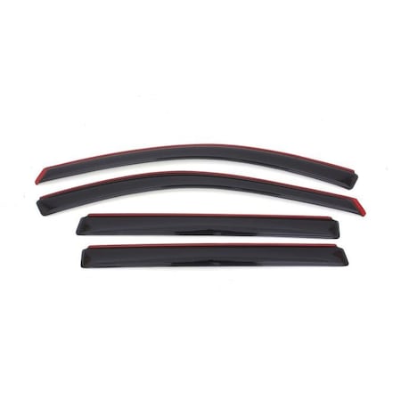 Ventshade Rainguards, Aerodynamic Design, In-Channel, Smoke, Acrylic, Set Of 4 194479