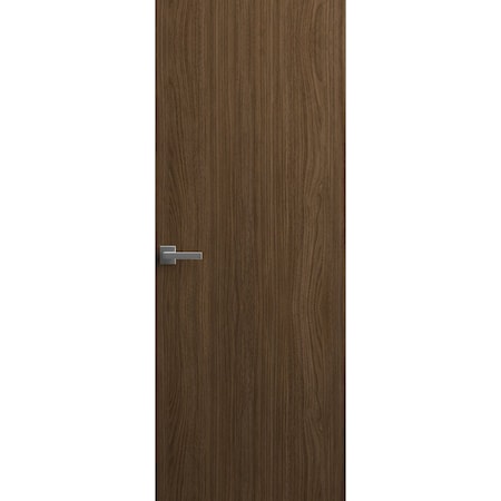 Sartodoors Invisible Solid Hidden Door with Handle, Planum 0010 Walnut with Black Hidden Frame 28" x 96" Right PLANUM0010HFB-SPW47-28 x 96-RH-O