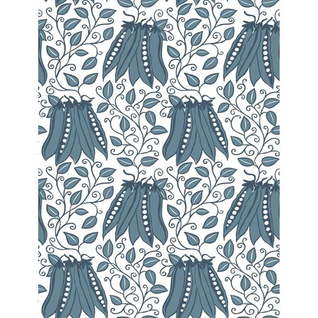 A-Street Prints Peas in a Pod Teal Garden Wallpaper 2821-25118