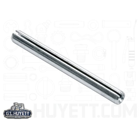 Huyett Slotted Spring Pin, Standard Duty, Zinc Plated High Carbon Steel, 6 mm Dia x 22 mm L x 1.2 mm Wall SPMZ-060-022-A