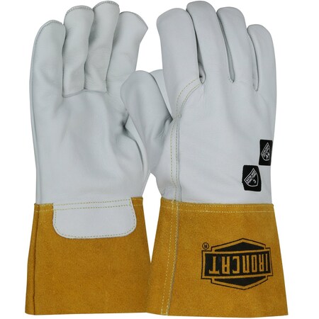 Ironcat AR Premium Top Grain Cowhide Leather MIG Welder's Glove w/Kevlar Stitching&Para-Aramid Liner, 12PK 6040/XL
