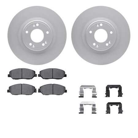 Dynamic Friction Co DFC GEOSPEC Coated Rotors with 5000 Brake Pads - Ceramic and Hardware 4512-03138