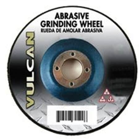 Vulcan Type 27 Depressed Center Grinding Wheel, 4-1/2 in Dia, 1/4 in Thick, 7/8 in Arbor, Premium 976750OR