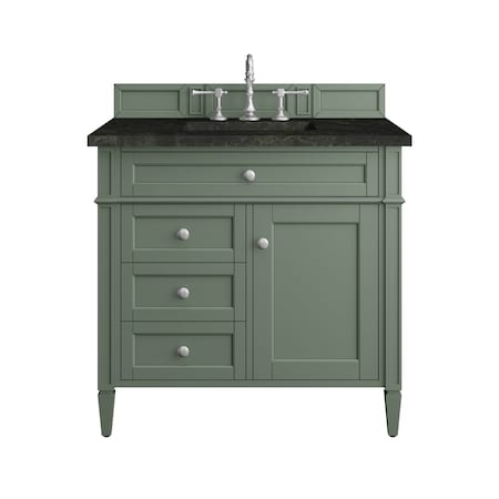 James Martin Vanities Brittany 36" Single Vanity, Smokey Celadon, w/ 3 CM Phantome Eclos Top 650-V36-SC-3PHT