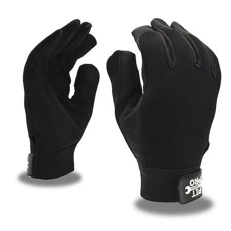 Pit Pro Gloves, Synthetic, Black, PK12 77872