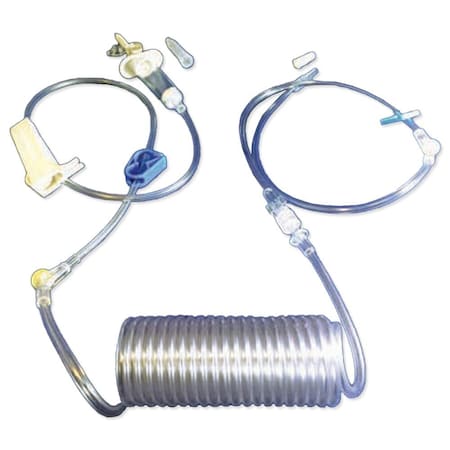 Jorgensen Laboratories "Pump SmooThin, IV Set, Coiled, 136", Anti-Kink Tubing J1424