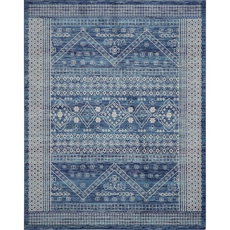 Palacedesigns 8 x 10 ft. Navy Blue & Ivory Persian Motifs Area Rug PA3659373