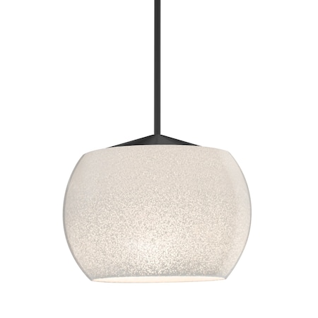 Besa Lighting Besa Keno Pendant, White Sand, Black Finish, 1x 3W LED 1XT-KENOWH-LED-BK