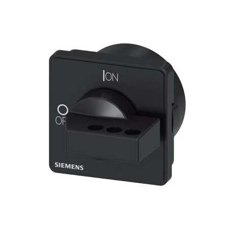 Siemens rotary operating mechanism, actuating lever black, defeatable, 66x66 mm 3LD9343-2C