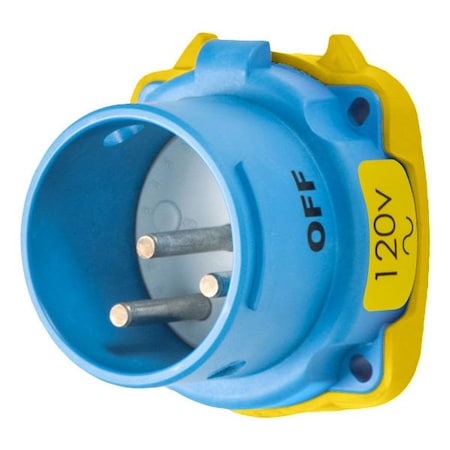 Meltric DSDC1 INLET POLY BLUE SIZE 2 TYPE 4X 2P+G 20 A 130 VDC TYPE 4X WATERTIGHTNESS 33-18109-4X