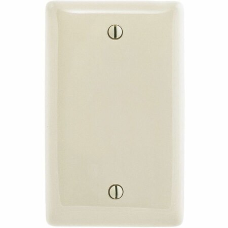 Hubbell Wiring Device-Kellems Wall Plate, Blank, Almond, Nylon NPJJ13LA