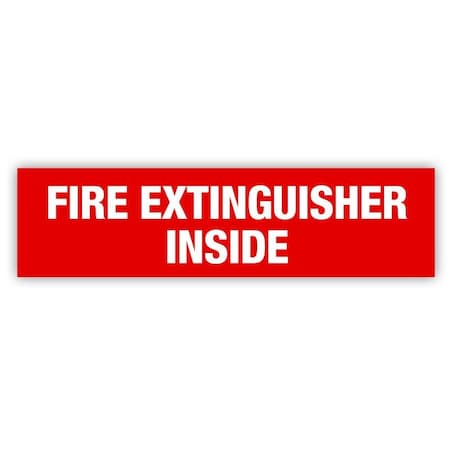 Creative Safety Supply Fire Extinguisher Inside Label, 1in x 4in PPL10133-14