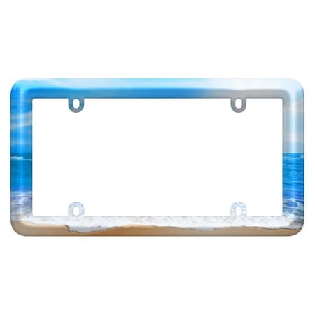 Strike3 23803 Bold Graphics Beach Style Chrome License Plate Frame ST3023443