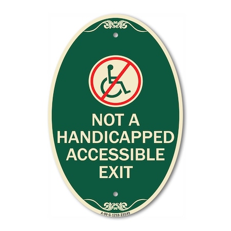 Signmission Exit Sign, Heavy Gauge Aluminum, 18 in W, 12 in H A-OV-G-1218-23549