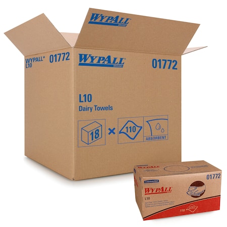 Genpak WYPALL L10 Sani-Prep Dairy Towels White 9" x 10.25" Pop-Up Box 1772