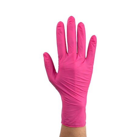 Dynarex AloeSkin Nitrile Exam Gloves w/Aloe, Medium, Rose, Powder-Free, 1000PK 6722
