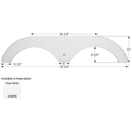 Payasadas Fender Skirt Tandem Forest River FS2033 Polar White PA3641362