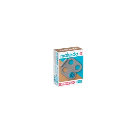 Makedo Spin Hinge Construction Playset Grey 6 pc MM002