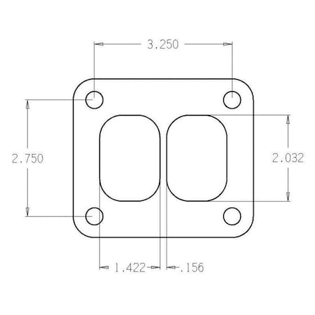 Hk Star Bright Lighting Ltd Cometic Gasket  Inlet 0.01 in. Exhaust Gasket for Turbo FLG T-Series Exhaust C4513