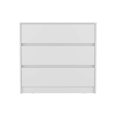 Homeroots 33" White Three Drawer Dresser 524955