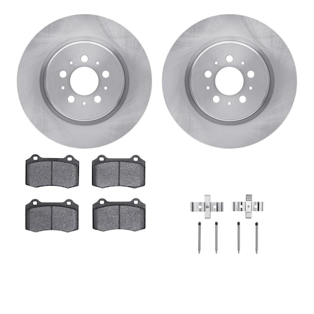 Dynamic Friction Co DFC Rotors with EURO 5000 Ceramic Brake Pads includes Hardware 6612-27143