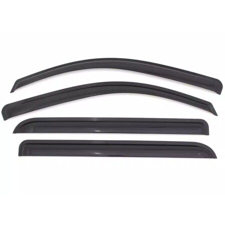 Ventshade Rainguards, Aerodynamic Design, Tape-On, Smoke, Acrylic, Set Of 4 94827