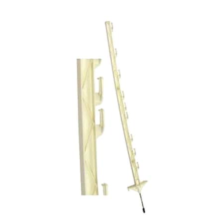 Gallagher Power Fence, Gallagher Tread-In Double Foot Post, 39 in OAH, Plastic, White G72413