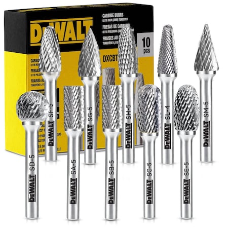 Dewalt 10 PACK CARBIDE BURRS SIZE 5, 10PK DXCBTJ5-10