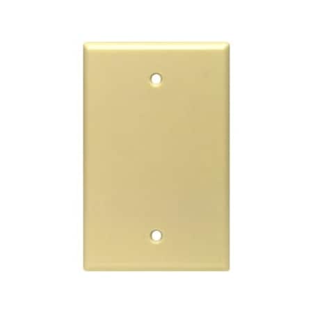 Leviton Blank Wallplate, Midway Size, Gang 1, Light Almond 80514-T