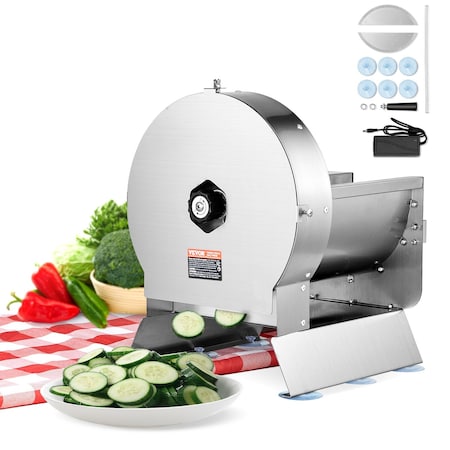 Vevor Electric Vegetable Slicer 0-0.5in Thickness Adjustable Manual Food Cutter SL-06