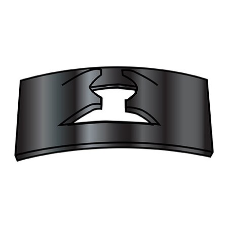 Zoro Select C12007-017-4 Stud Receiver Rectangular Blk Phos, 3000Pk 613674