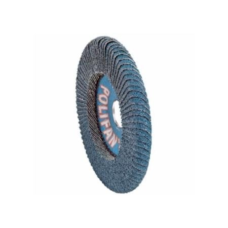 Pferd POLIFAN Z SGP Curve Steelox Flap Disc, 5 in dia x7/8 in Arbor, 40 Grit, Zirconia, 12200 RPM,  419-67196