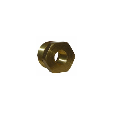 Larsen Supply Co. Pipe Fitting, Reducing Hex Bushing, Lead-Free Brass, 1/2 Male x 1/4-In. FPT 17-9249