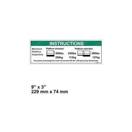 Genie REPLACEMENT DECAL INSTRMAX CAP 1259923GT