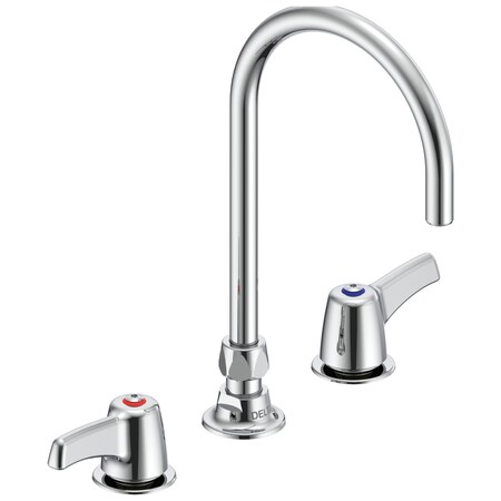 Delta Commercial 27C1 / 27C2 Two Handle 8 In Below Deck-Mount Faucet In Chrome 27C2973