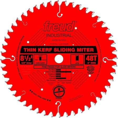 Freud Kerf Sliding Compound Miter Saw Blade, 8 LU91R008