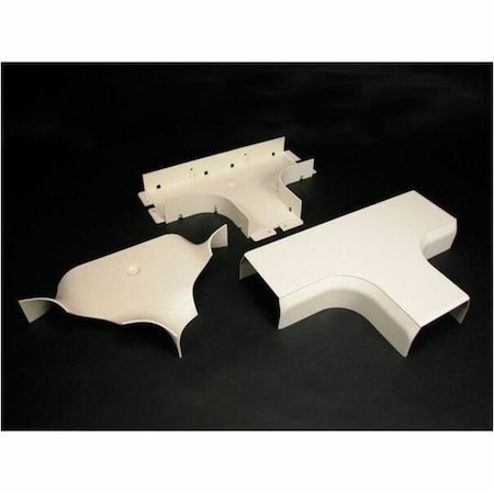 Legrand Tee, CableSmart 40N2 Series, 1 Channel, 8.56 in W, 2 in H, 12.937 in L, White 40N2F15WH