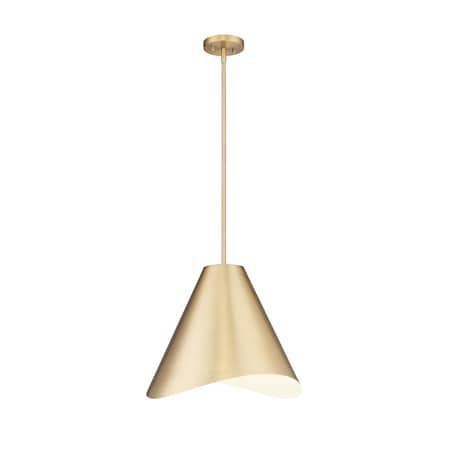 Z-Lite Aria 1 Light Pendant, Modern Gold/Modern Gold & Inner White, 18 In W x 16 In H 1952P18-MGLD