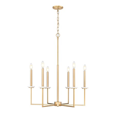 Z-Lite Gaultier Modern Gold 6 Light Chandelier 6100-6MGLD