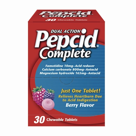 Pepcid Complete Dual-Action Antacid, Berry Flavor, 30PK 64228