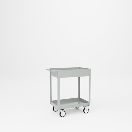 Pucel Welded Box Service Cart, 18 in W x 28 in D x 37 in H, 6 in Deep Box, Gray TSC-1828-6P